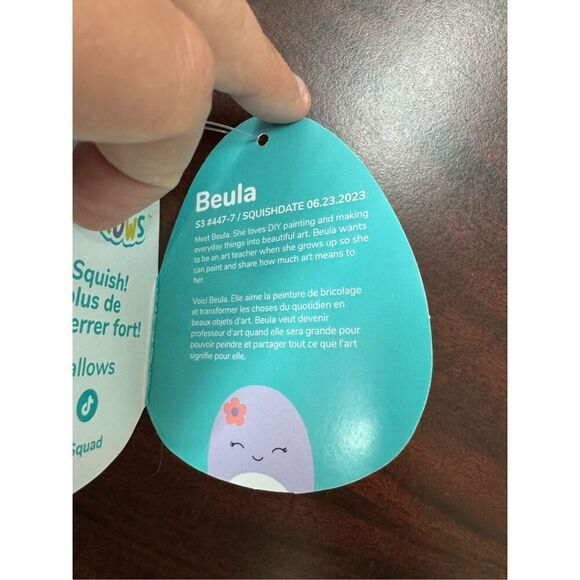 NWT Beula Purple Octopus Squishmallows 3.5 Inch Backpack Clip - Picture 5 of 5